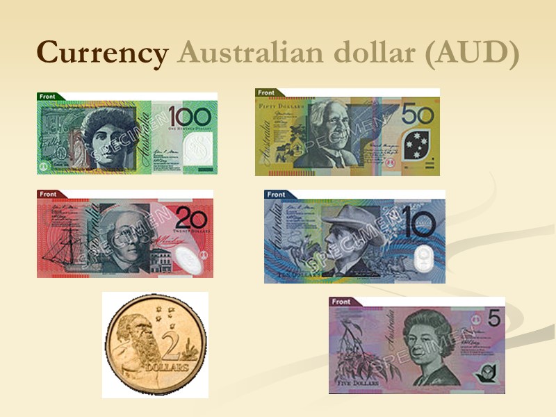 Currency Australian dollar (AUD)
